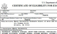 Image for 
                                            Certificate of Eligibility (I-20 or DS-2019)